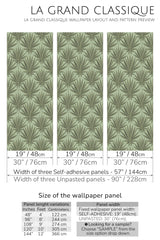 french palm peel and stick wallpaper specifiation