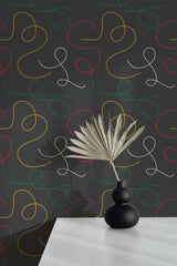 wallpaper peel and stick accent wall juneteenth pattern decorative vase plant