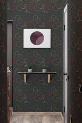 wallpaper juneteenth pattern hallway entrance minimalist decor artwork interior