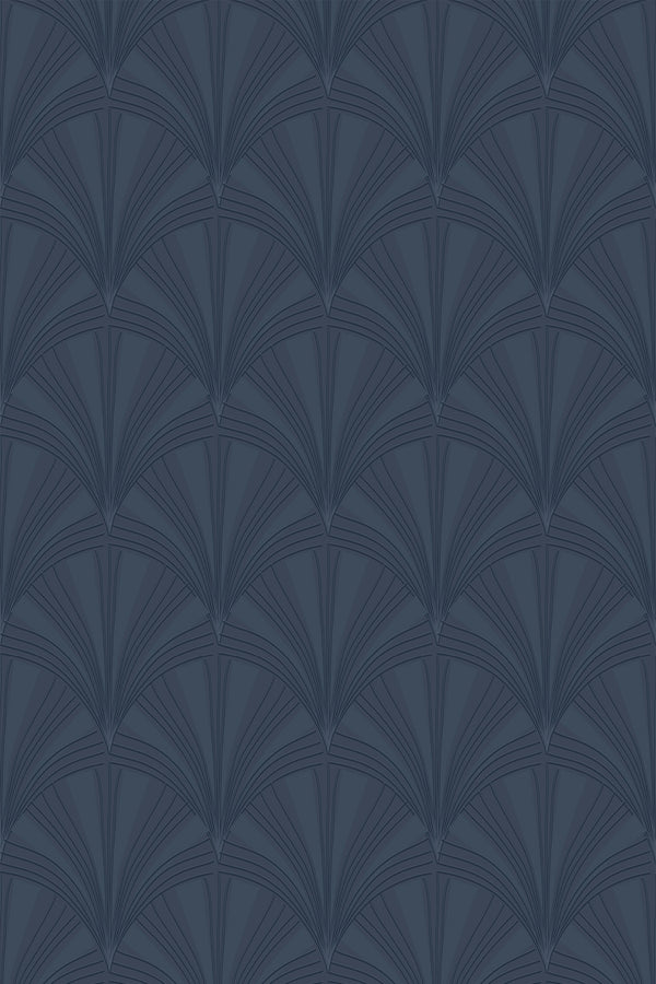 dark blue art deco wallpaper pattern repeat
