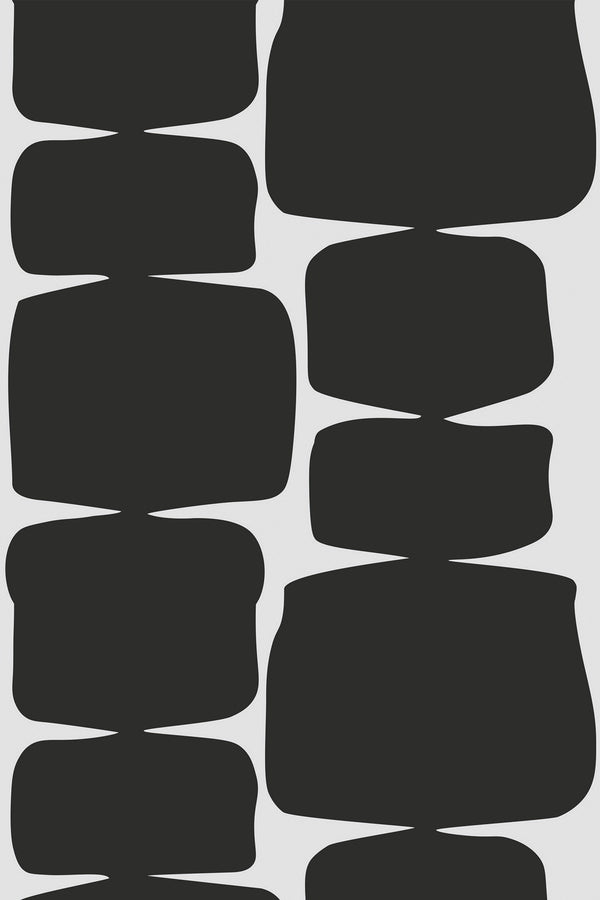 black retro shape wallpaper pattern repeat