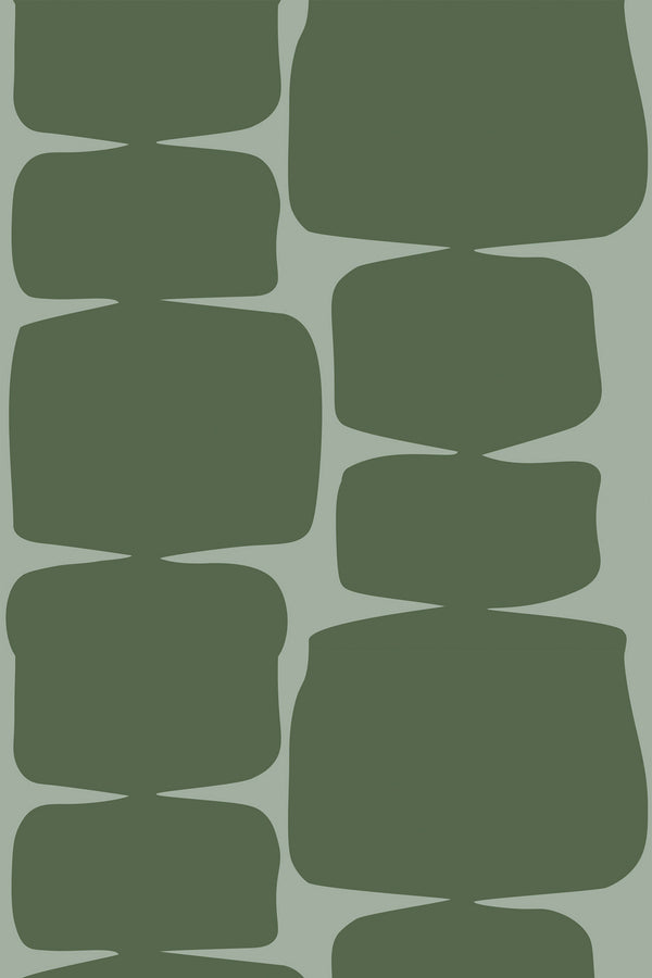 green retro shape wallpaper pattern repeat