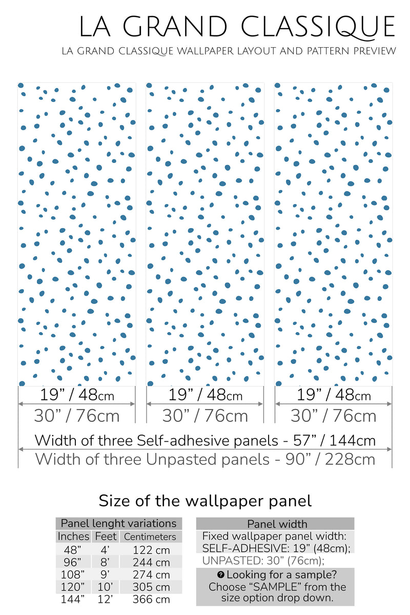 small dots peel and stick wallpaper specifiation
