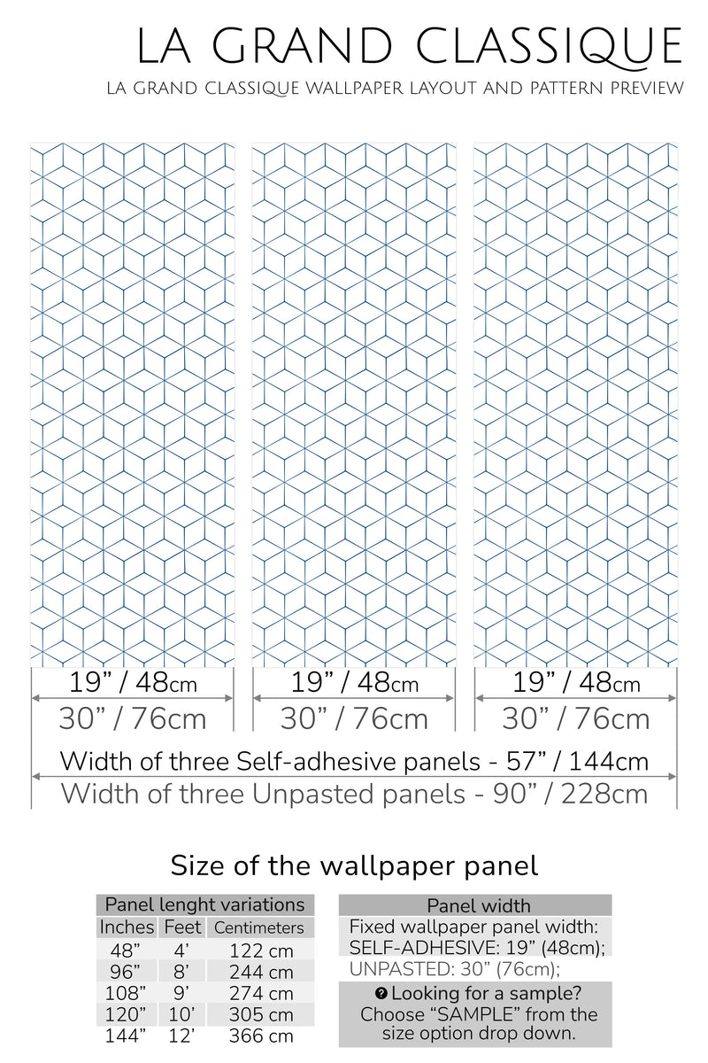 minimal geometric tile peel and stick wallpaper specifiation