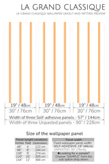 orange striped peel and stick wallpaper specifiation