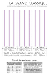 purple striped peel and stick wallpaper specifiation