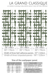brush stroke grid peel and stick wallpaper specifiation