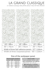 speckled dots print peel and stick wallpaper specifiation