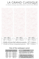 dotted print peel and stick wallpaper specifiation