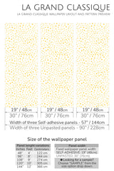 tiny speckled dot peel and stick wallpaper specifiation
