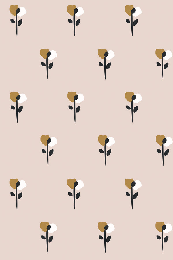minimal flower wallpaper pattern repeat
