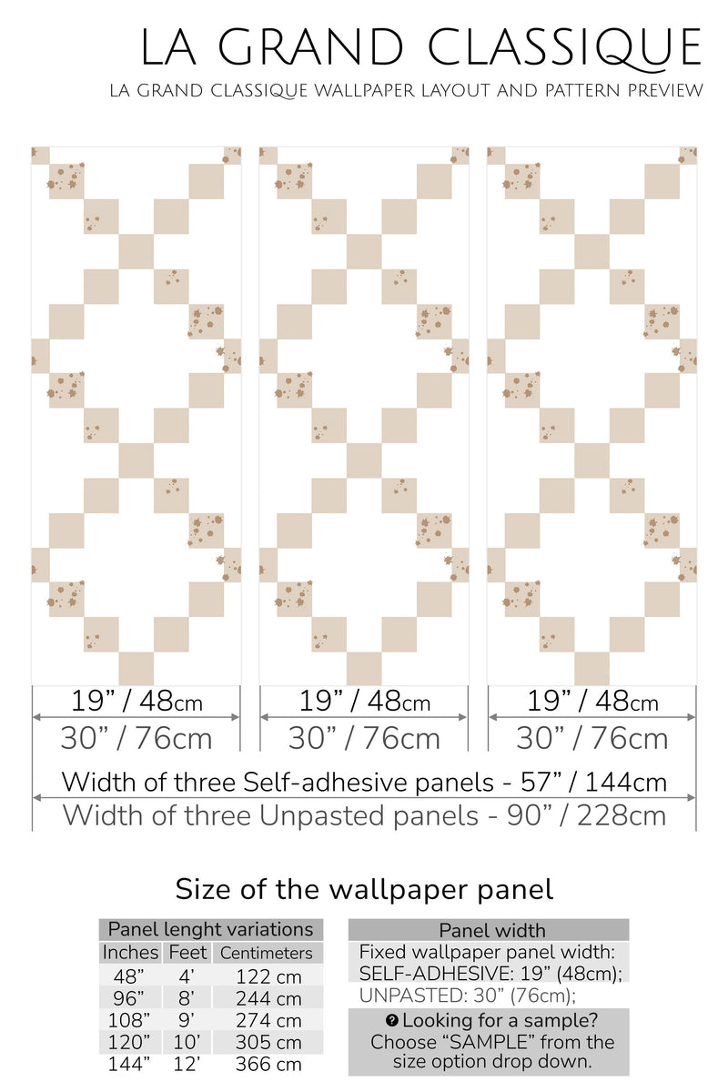 minimal tile squares peel and stick wallpaper specifiation