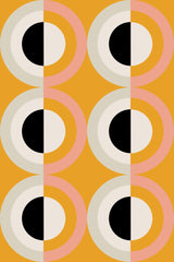 orange bold retro wallpaper pattern repeat