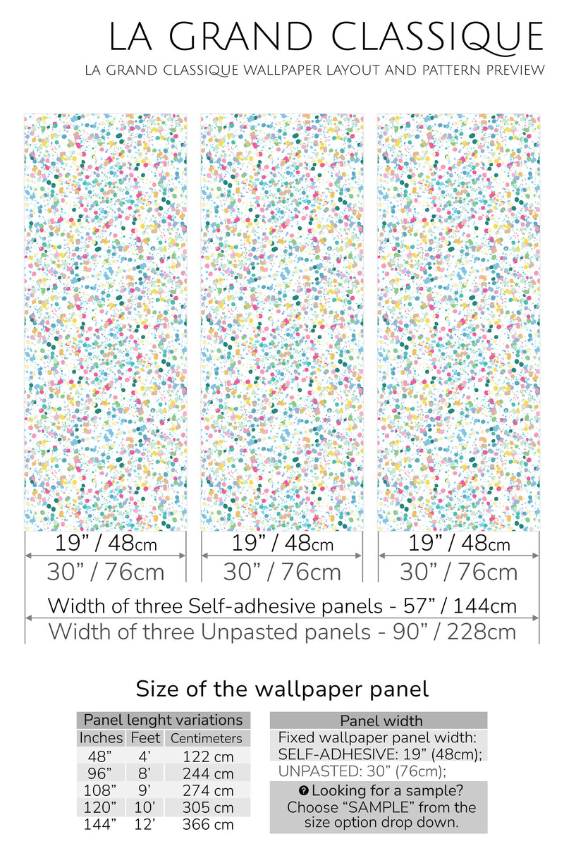 ink peel and stick wallpaper specifiation