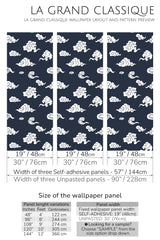 japanese cloud peel and stick wallpaper specifiation