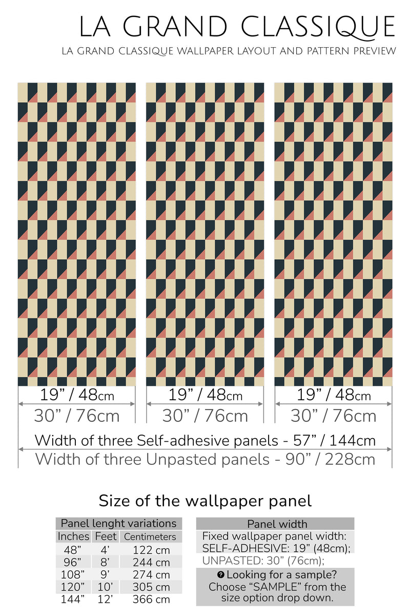 fun geometric peel and stick wallpaper specifiation