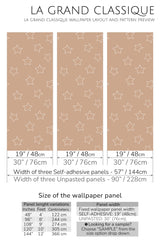 neutral star peel and stick wallpaper specifiation