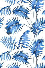 french palm leaf wallpaper pattern repeat