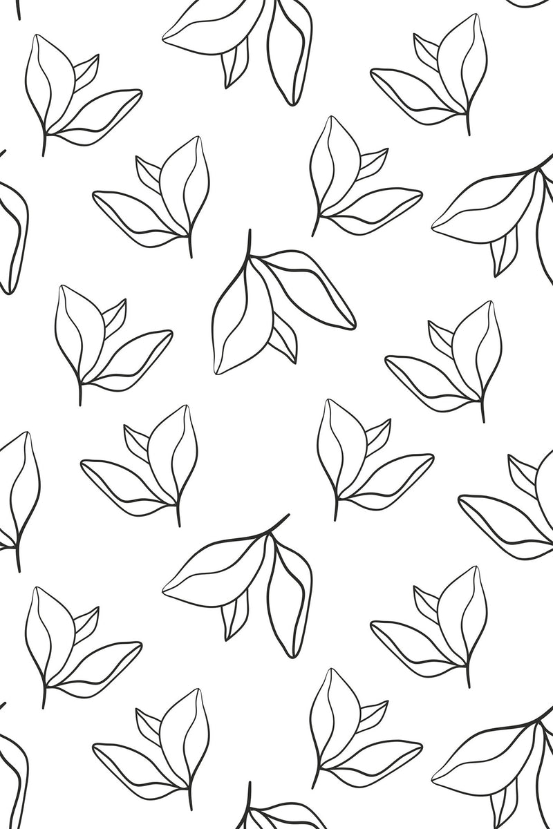 minimal floral wallpaper pattern repeat