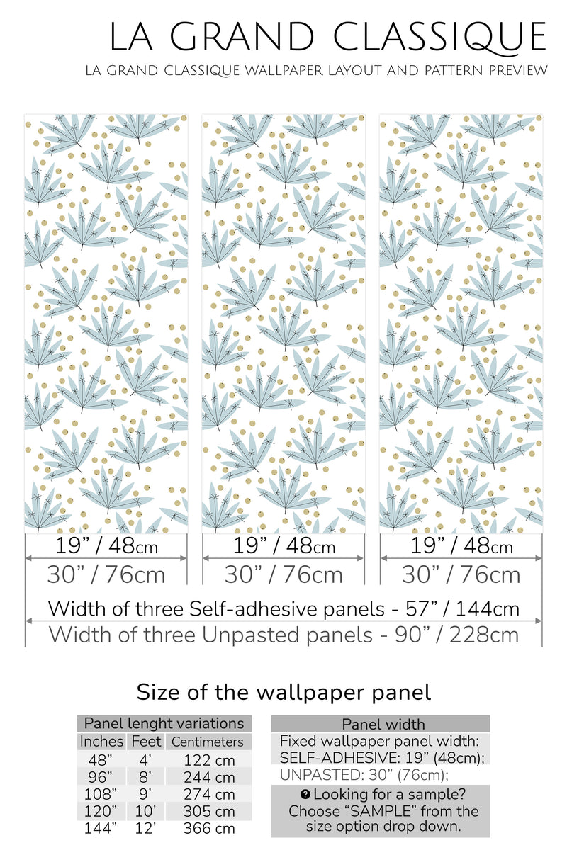 abstract leaf peel and stick wallpaper specifiation