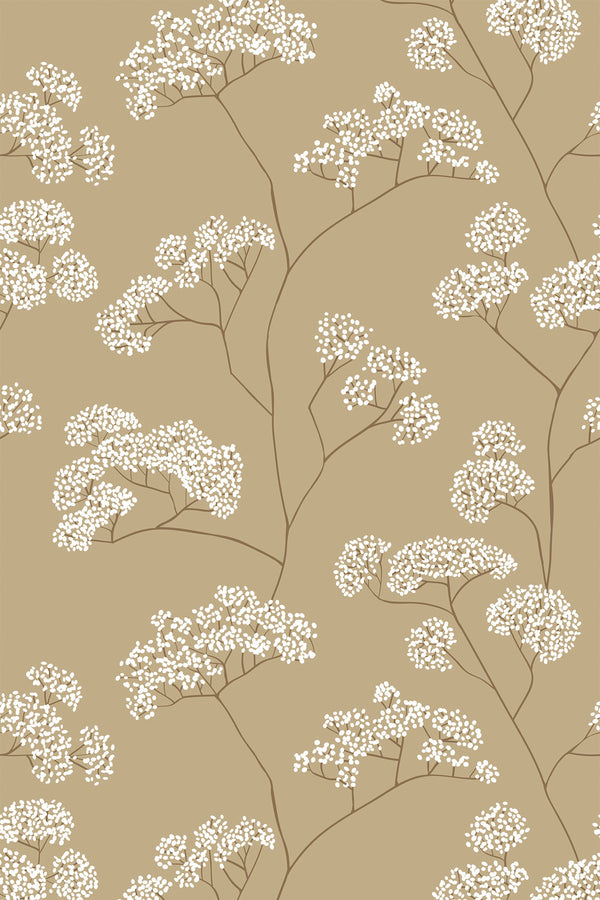nursery neutral floral wallpaper pattern repeat