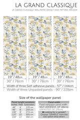 vintage floral peel and stick wallpaper specifiation