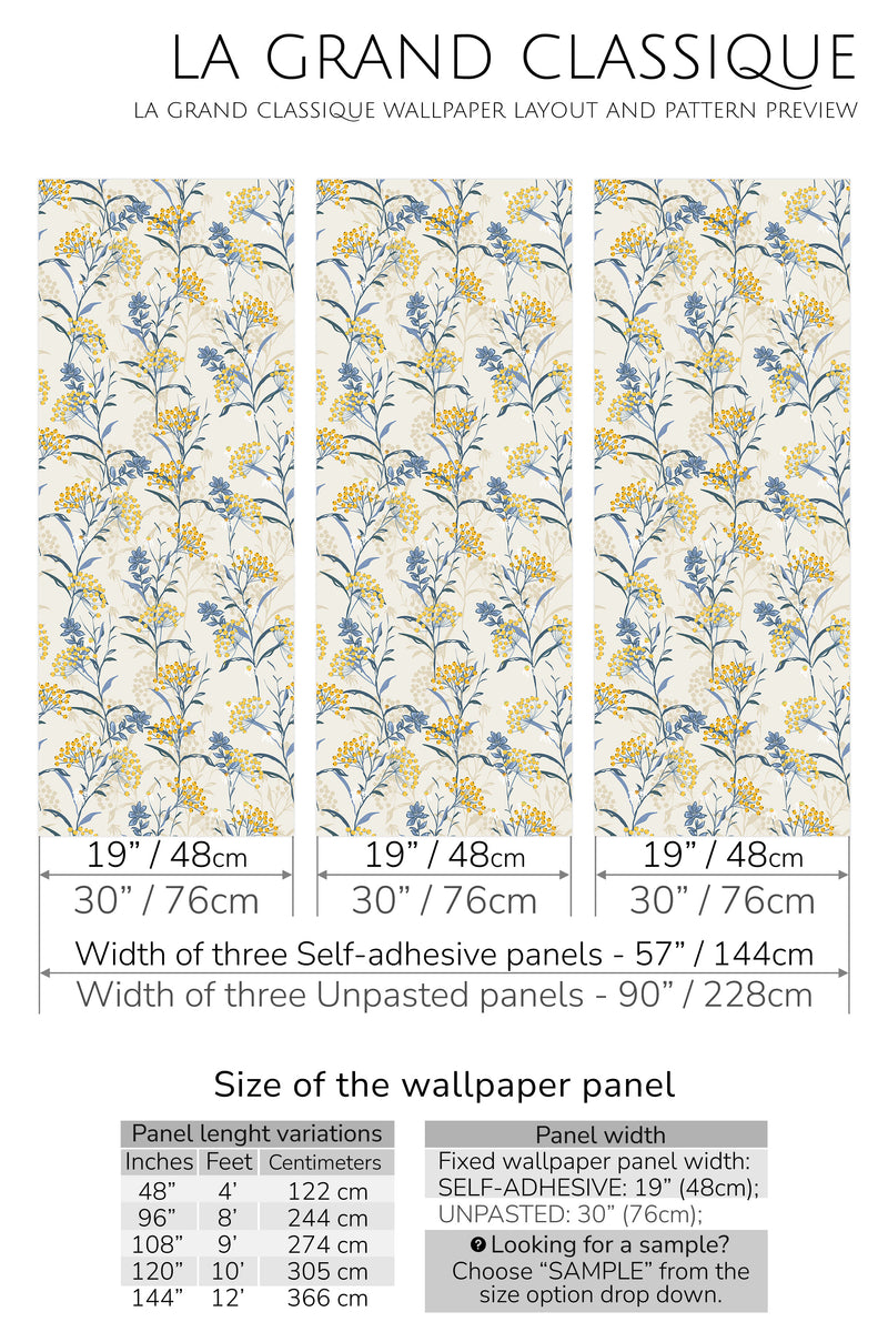 vintage floral peel and stick wallpaper specifiation