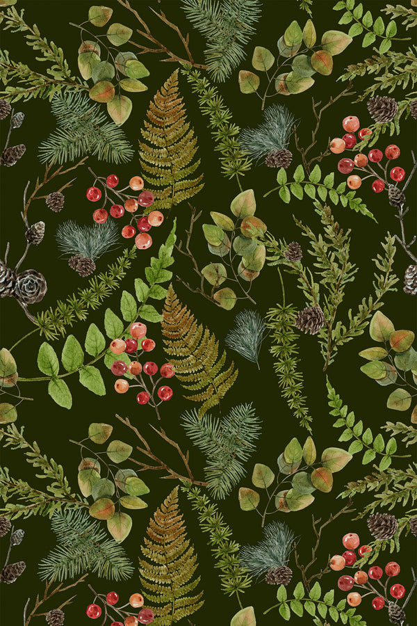 vintage fern wallpaper pattern repeat