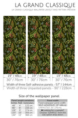 vintage fern peel and stick wallpaper specifiation