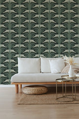 self stick wallpaper art nouveau pattern living room elegant sofa coffee table