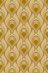Yellow retro floral