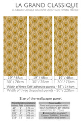 yellow retro floral peel and stick wallpaper specifiation