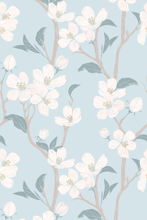 blossoming tree wallpaper pattern repeat