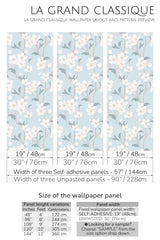 blossoming tree peel and stick wallpaper specifiation