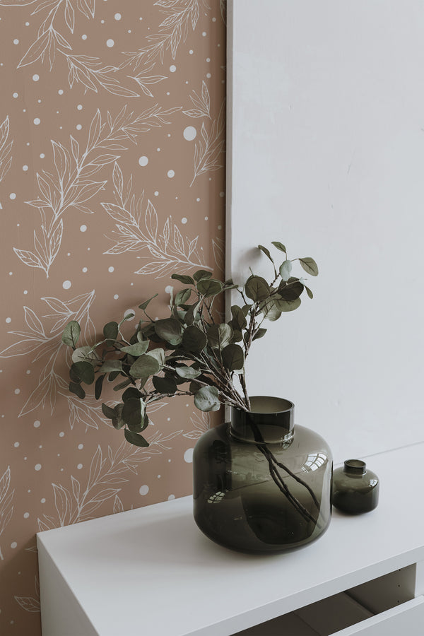 home decor plant decorative vase living room nursery dots pattern