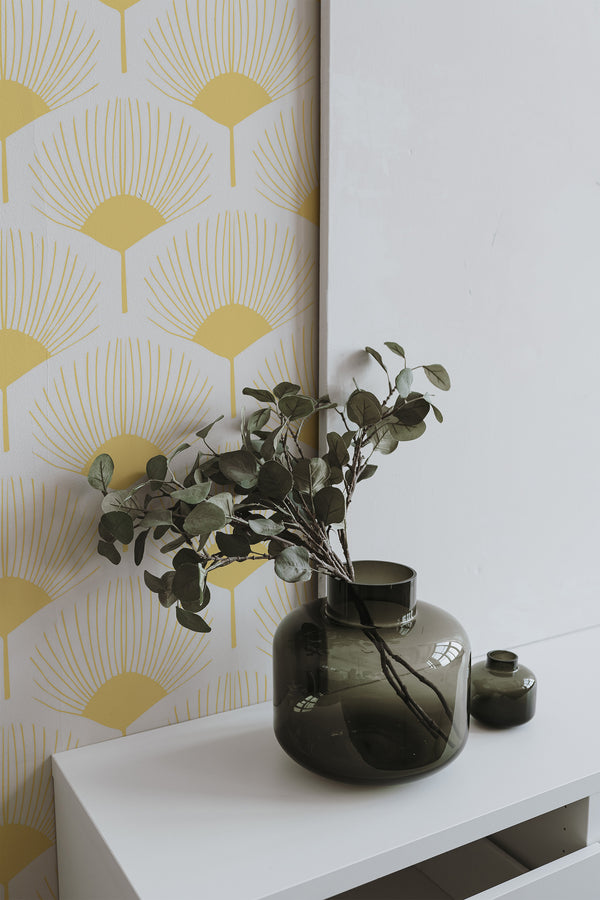 home decor plant decorative vase living room abstract botanical pattern
