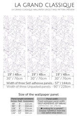 large floral peel and stick wallpaper specifiation
