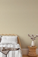 cozy bedroom interior rattan furniture decor geometric luxury accent wall