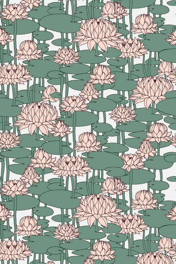 lotus wallpaper pattern repeat