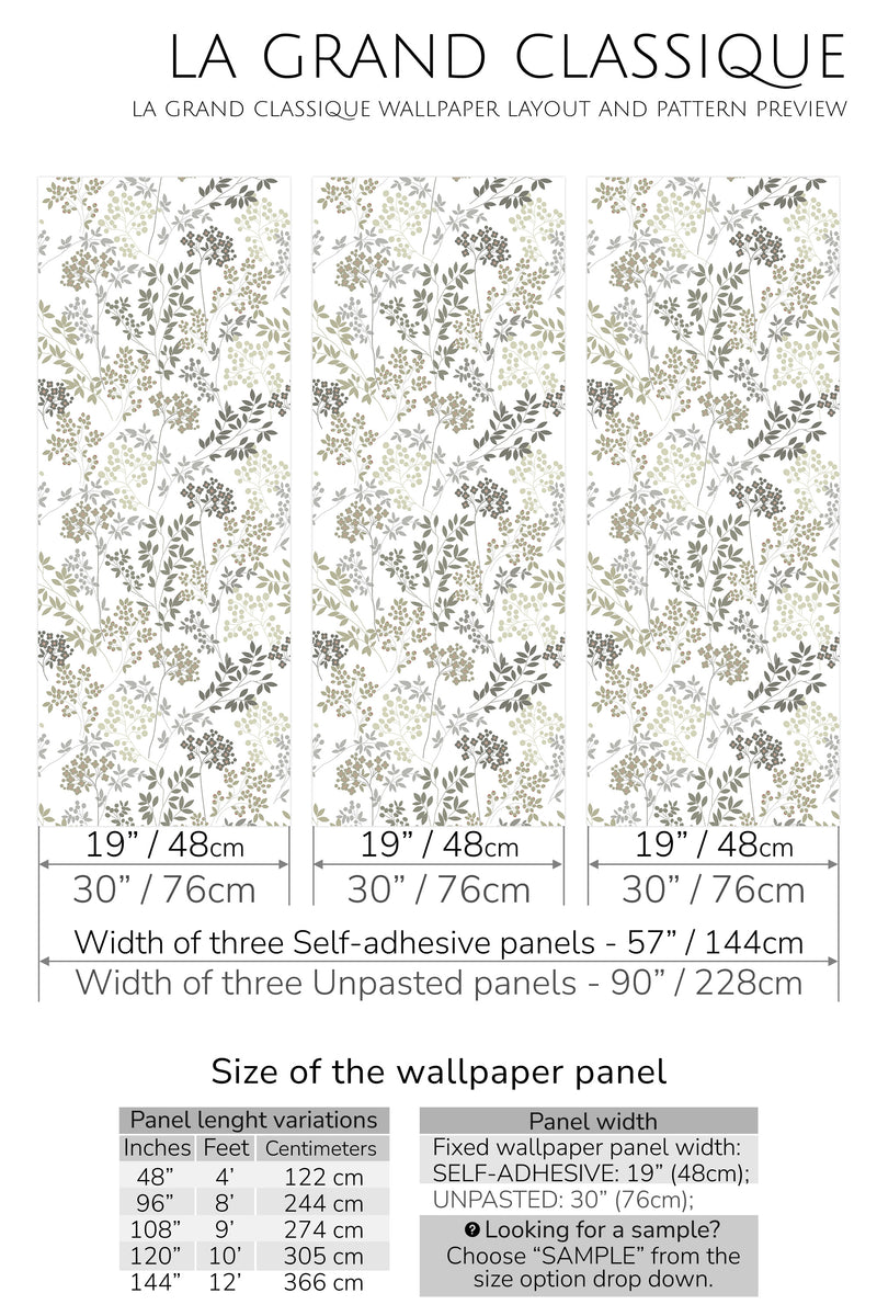 elegant floral peel and stick wallpaper specifiation