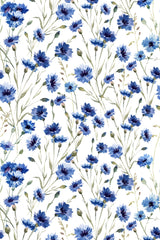 Blue floral print