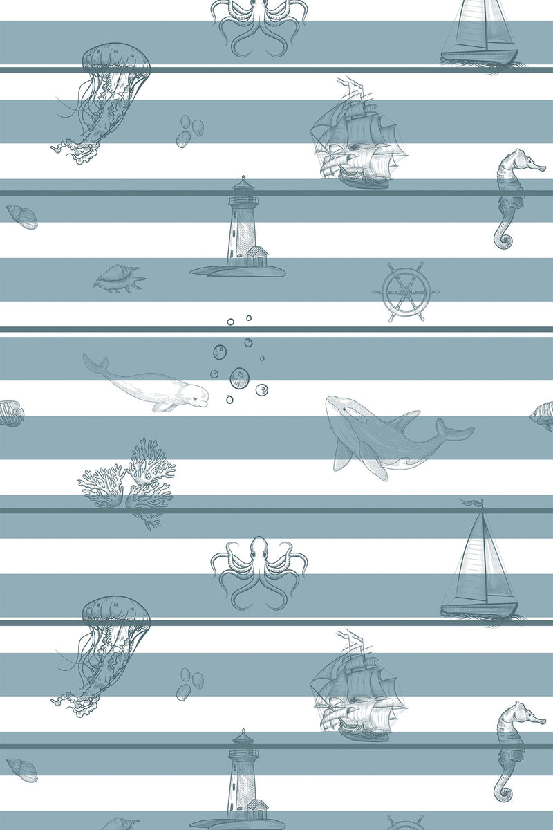 deep sea wallpaper pattern repeat