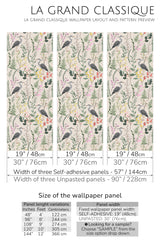 bird peel and stick wallpaper specifiation