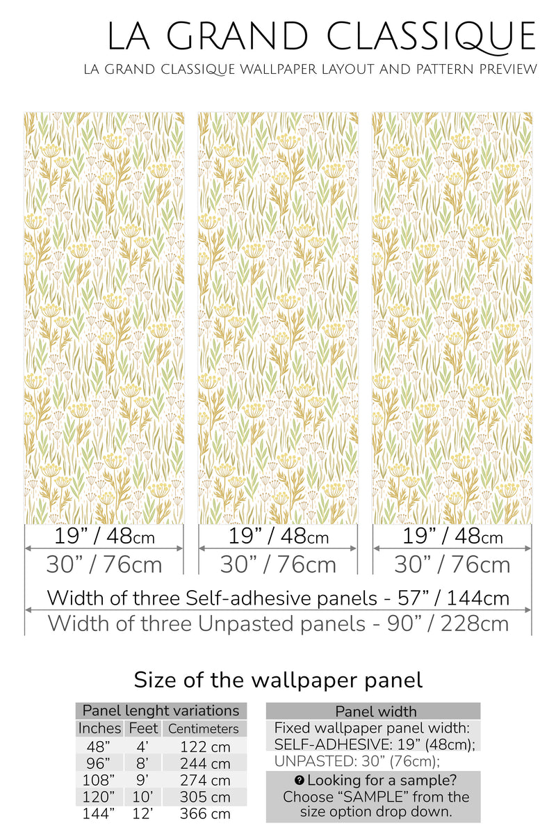 pastel garden peel and stick wallpaper specifiation