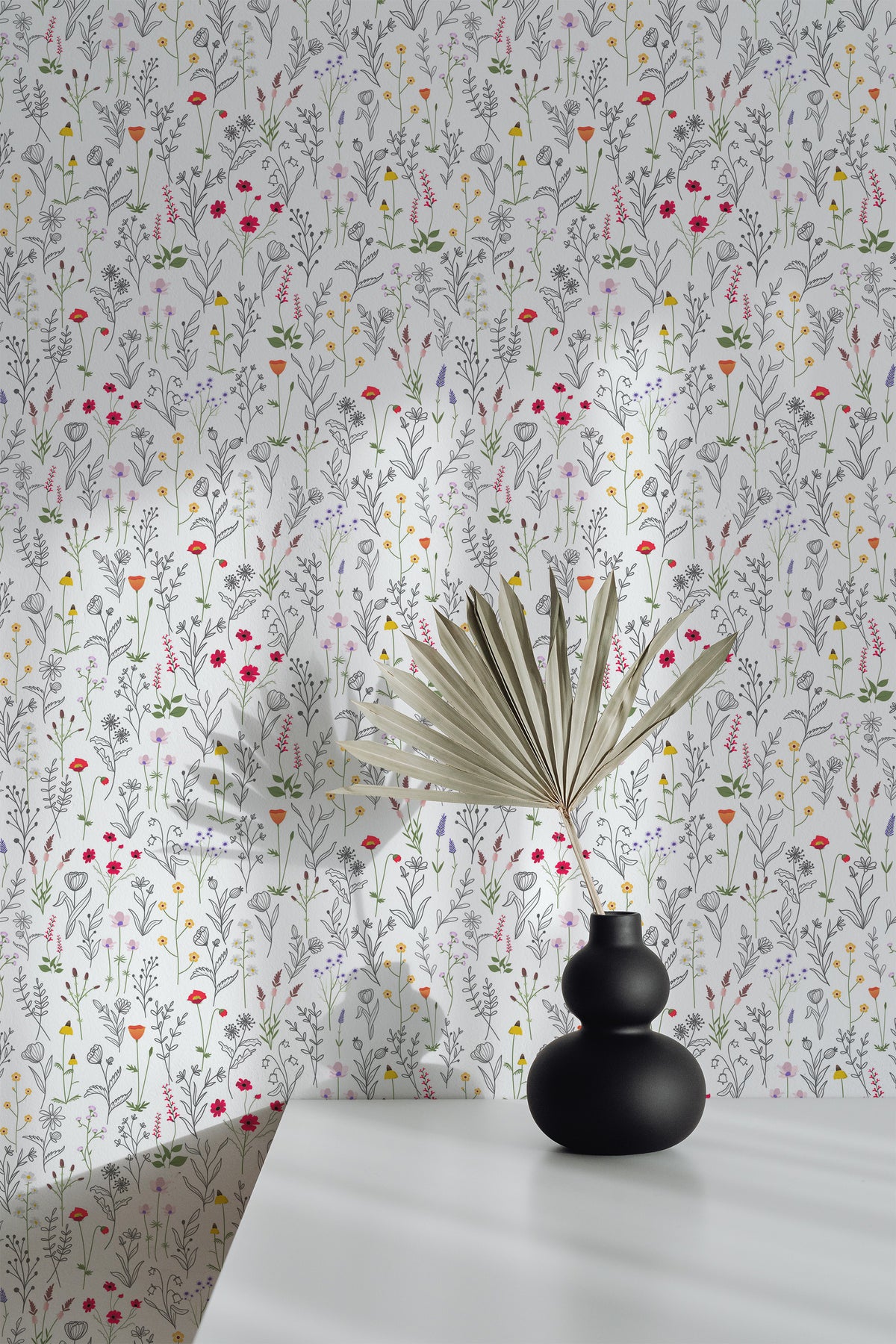 Delicate floral Peel and Stick Removable Wallpaper