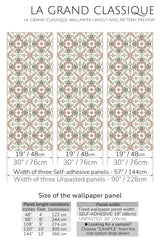 neutral tile peel and stick wallpaper specifiation