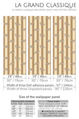 tiger peel and stick wallpaper specifiation