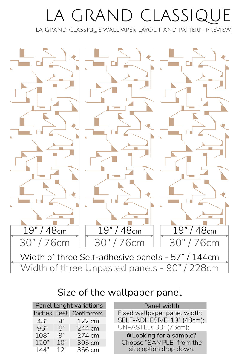geometric line peel and stick wallpaper specifiation