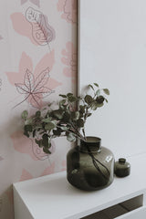 home decor plant decorative vase living room pink autumn pattern