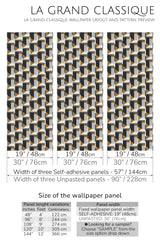 luxury geometric peel and stick wallpaper specifiation